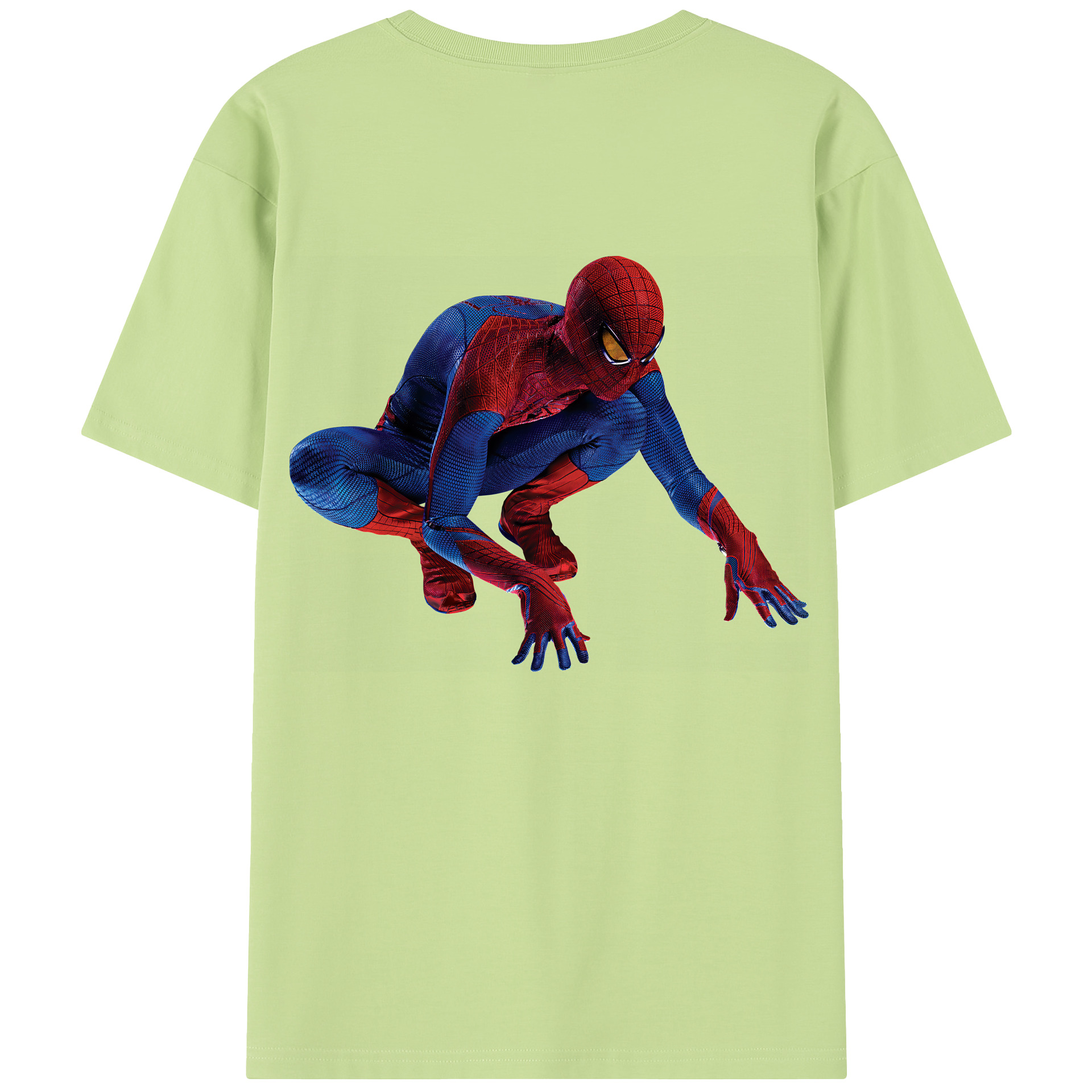 Spider Man スパイダーマン 綿100％半袖Tシャツ（背面プリント）